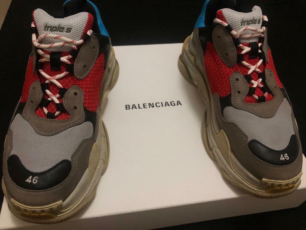 Full Box Giay Balenciaga Triple S Xanh dNam Shopee